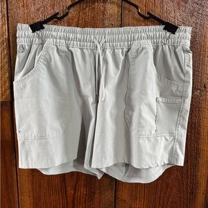 Women's Casual Light Gray Cargo Shorts